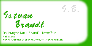 istvan brandl business card